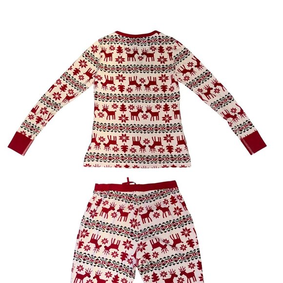 Hanna Andersson Dear Deer Reindeer Womens S Pajamas Christmas Holiday Red - Picture 9 of 11